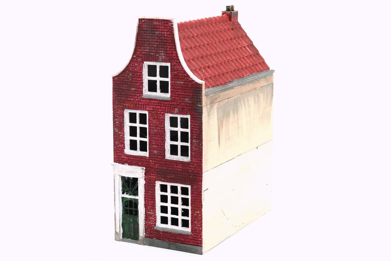 Dutch Canalhouse Delft Klokgevel T2 - 3D Printed Miniature Wargaming Terrain 28mm / 20mm / 15mm Scale