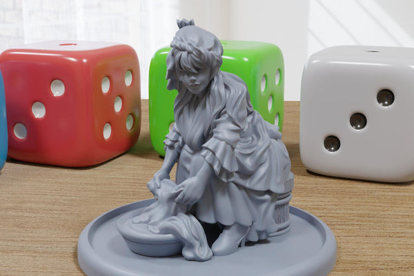 Aurelia Maiden Sexy Pinup 3D Printed Minifigures for Fantasy Miniature Tabletop Games DND, Frostgrave 28mm / 32mm