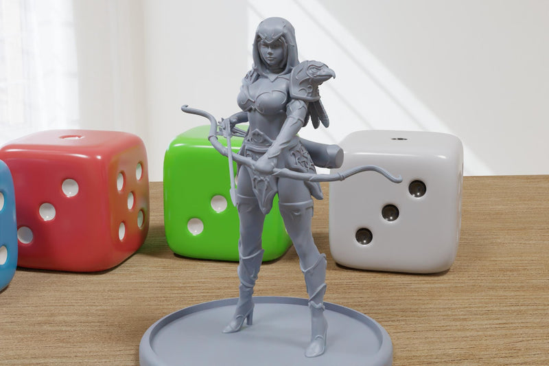 Zara Maiden Sexy Pinup 3D Printed Minifigures for Fantasy Miniature Tabletop Games DND, Frostgrave 28mm / 32mm