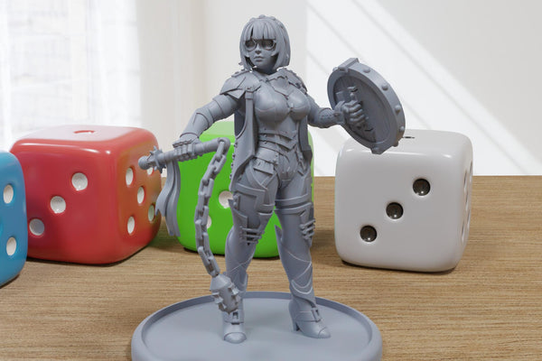 Elara Maiden Sexy Pinup 3D Printed Minifigures for Fantasy Miniature Tabletop Games DND, Frostgrave 28mm / 32mm