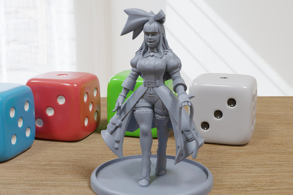 Valeria Maiden Sexy Pinup 3D Printed Minifigures for Fantasy Miniature Tabletop Games DND, Frostgrave 28mm / 32mm