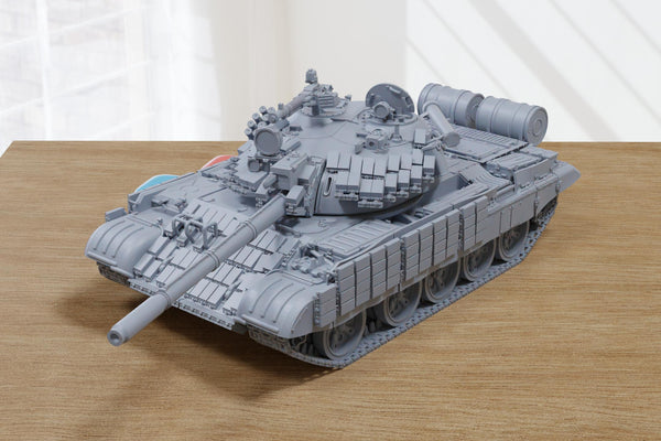 T-55AMV Soviet Main Tank - 3D Printed Miniature Tabletop Wargaming Combat Vehicle 28mm / 15mm Scale