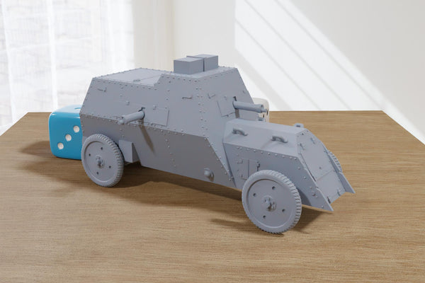 Russo Balt C Armored car - 3D Printed Miniature Wargaming Combat Vehicle - 28mm / 20mm / 15mm Scale