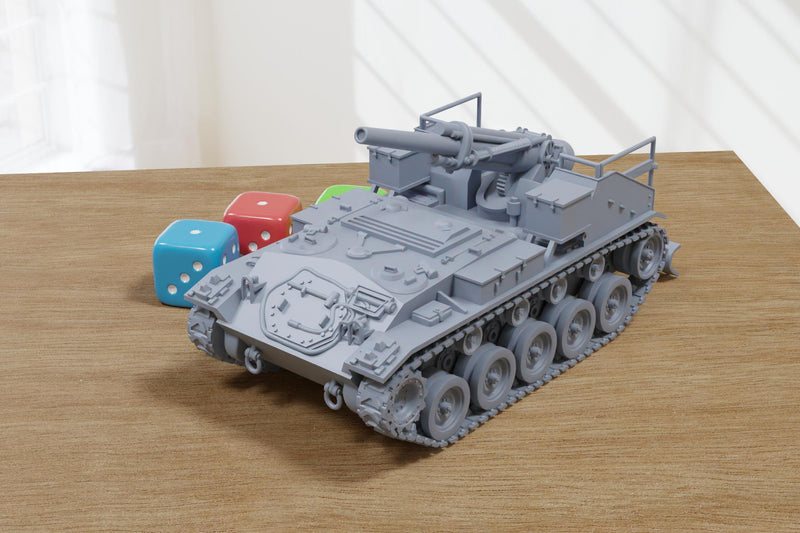 M41 155 mm GMC (Korean War) - 3D Printed Miniature Wargaming Combat Vehicle - 28mm / 20mm / 15mm Scale