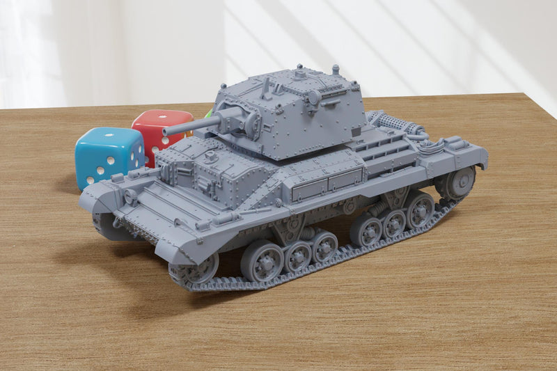 Cruiser tank A10 Mark II - 3D Printed Miniature Wargaming Combat Vehicle - 28mm / 20mm / 15mm Scale