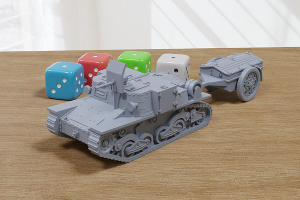 Carro-Portamunizioni L40 - 3D Printed Miniature Wargaming Combat Vehicle - 28mm / 20mm / 15mm Scale