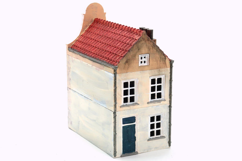 Dutch Canalhouse Delft Klokgevel T1 - 3D Printed Miniature Wargaming Terrain 28mm / 20mm / 15mm Scale