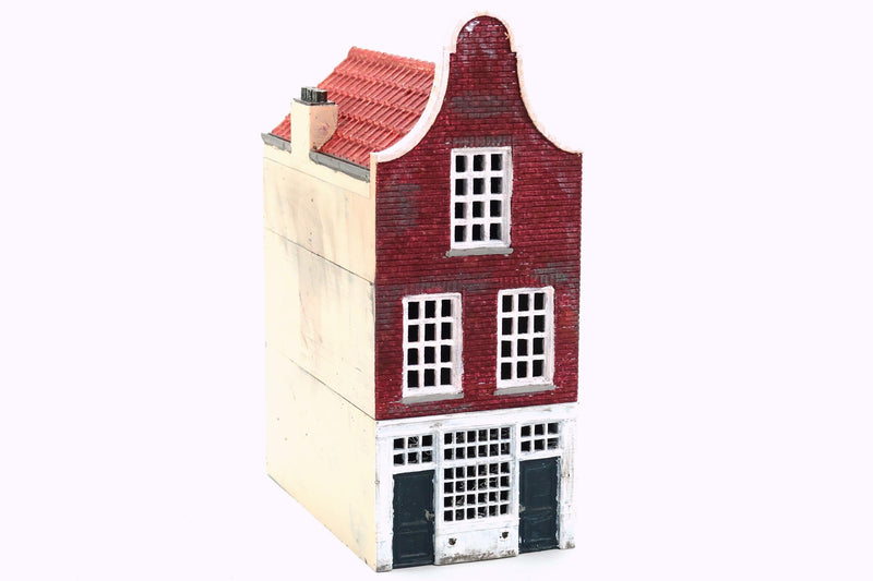 Dutch Canalhouse Delft Klokgevel T3 - 3D Printed Miniature Wargaming Terrain 28mm / 20mm / 15mm Scale