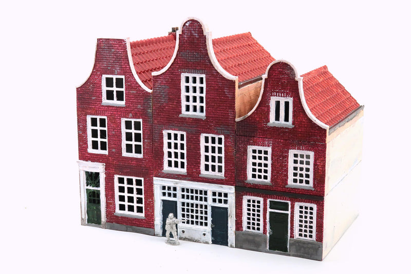 Dutch Canalhouse Delft Set - 3D Printed Miniature Wargaming Terrain 28mm / 20mm / 15mm Scale