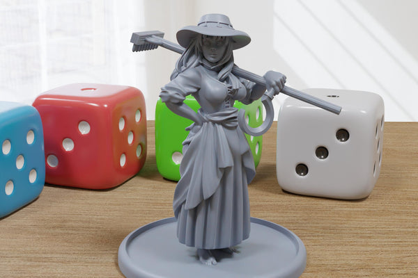 Astra Maiden Sexy Pinup 3D Printed Minifigures for Fantasy Miniature Tabletop Games DND, Frostgrave 28mm / 32mm