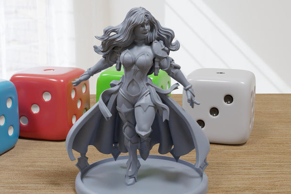 Eira Maiden Sexy Pinup 3D Printed Minifigures for Fantasy Miniature Tabletop Games DND, Frostgrave 28mm / 32mm