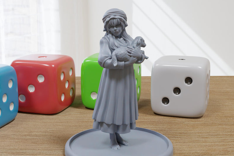 Ravenna Maiden Sexy Pinup 3D Printed Minifigures for Fantasy Miniature Tabletop Games DND, Frostgrave 28mm / 32mm