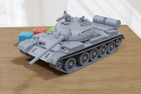 T-54 Soviet Main Tank - 3D Printed Miniature Tabletop Wargaming Combat Vehicle 28mm / 15mm Scale