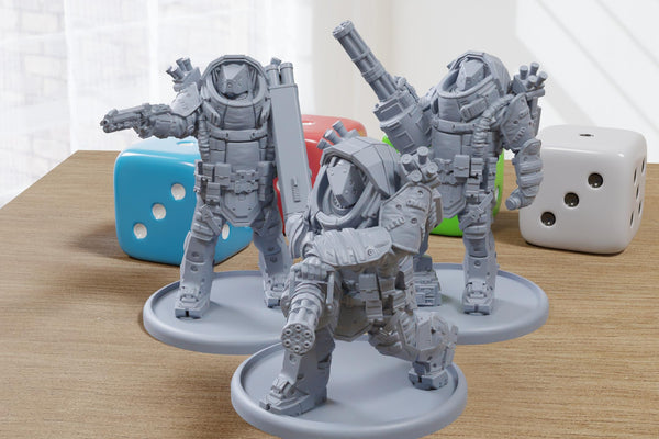 ARC Breacher - 3D Printed Mini - Cyberpunk / Sci-Fi - Tabletop Miniature Wargaming - 28mm / 32mm Scale Minifigures