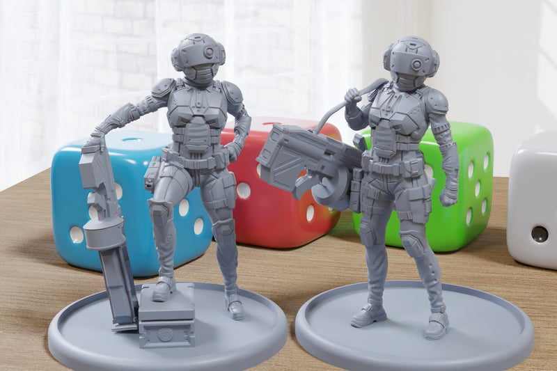 ARC Techie - 3D Printed Mini - Cyberpunk / Sci-Fi - Tabletop Miniature Wargaming - 28mm / 32mm Scale Minifigures