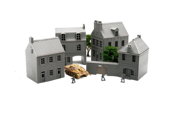 Normandy French Town Set Volume 4 - 3D Printed Miniature Wargaming Terrain 28mm / 20mm / 15mm Scale