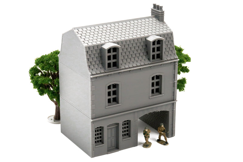 Normandy Row Cottage TS12 - French Town V4 - 3D Printed Miniature Wargaming Terrain 28mm / 20mm / 15mm Scale