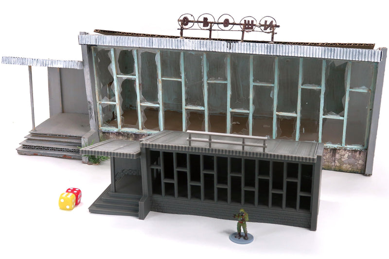 Soviet Large Store - Zona Alfa / Cold War in the East - 3D Printed Miniature Wargaming Terrain 28mm / 20mm / 15mm Scale