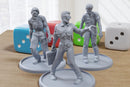 Zombie Terror Trio - 3D Printed Minifigures for Post Apocalyptic Miniature Tabletop Games like Zona Alfa - Project Z