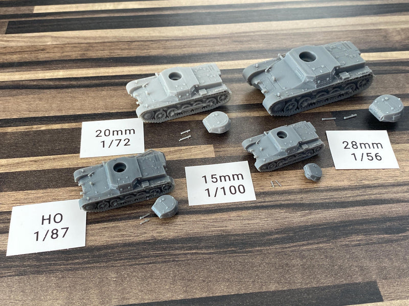 PZ.Kpfw I Ausf B - WW2 German Tank - 3D Resin Printed 28mm / 20mm / 15mm Miniature Tabletop Wargaming Vehicle