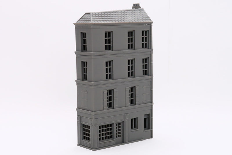 Caen Corner Building CCB04 - Normandy Urban Scenery - 3D Printed Miniature Wargaming Terrain 28mm / 20mm / 15mm Scale