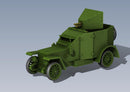 Peugeot 1914 (France) Armored car - 3D Printed Miniature Wargaming Combat Vehicle - 28mm / 20mm / 15mm Scale