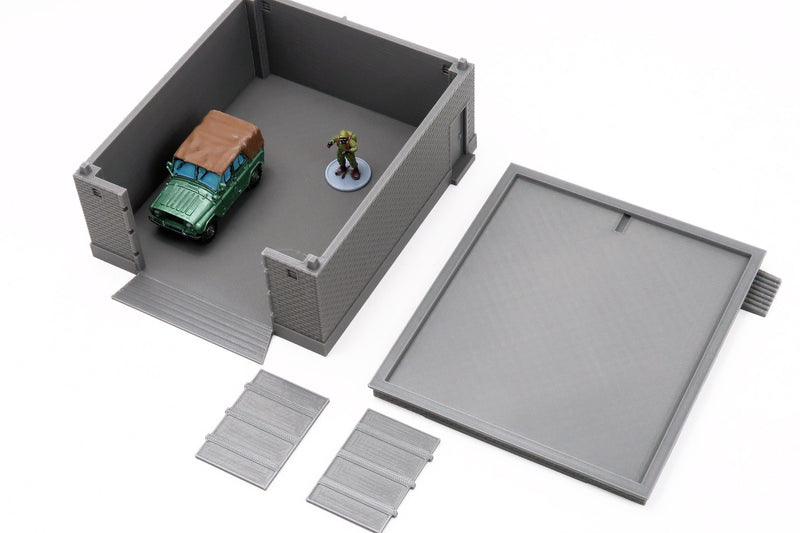 Soviet Workshop Garage- Zona Alfa / Cold War in the East - 3D Printed Miniature Wargaming Terrain 28mm / 20mm / 15mm Scale