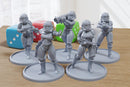 Hurricane Troopers Squad A Sexy Pin-Up - 3D Printed Minifigure for Epic Sci-Fi Miniature Tabletop Wargames Legion 28mm / 32mm / 35mm / 75mm