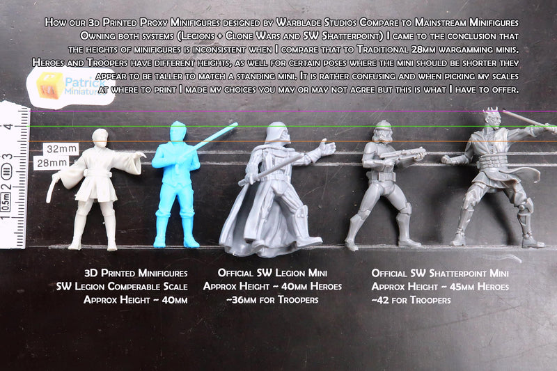 Rebel Trio - Star Wars Legion 35mm Proxy Miniature for Tabletop RPG