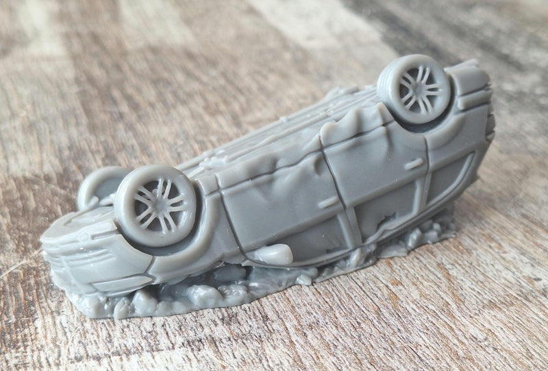 Upside Down SUV - 3D Printed Vehicle for Miniature Tabletop Wargames TTRPG