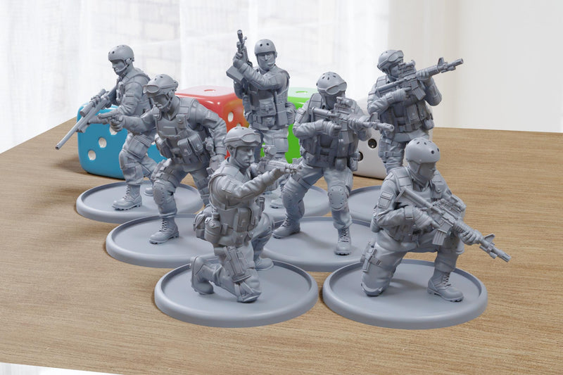 US Special Forces Delta 90s - 3D Printed Miniature Wargames Minifigures - 28mm / 32mm Scale