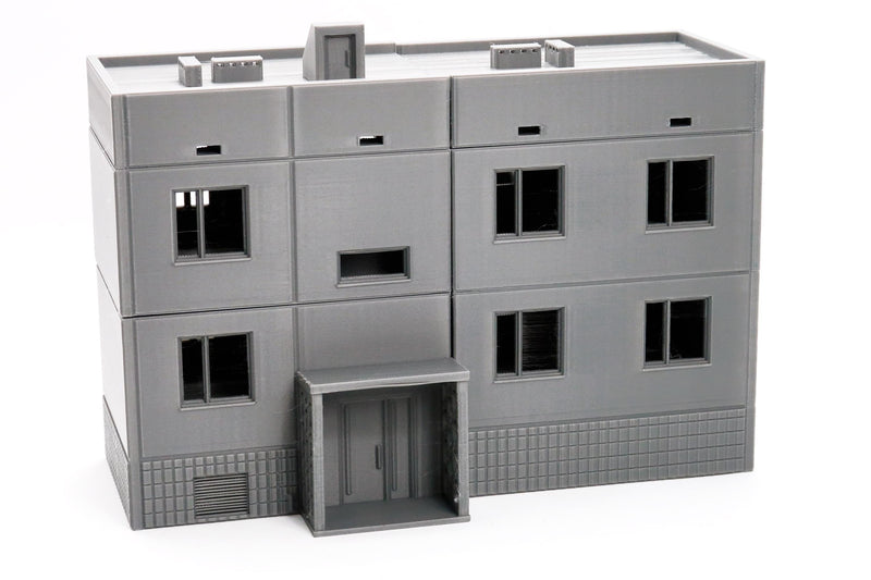 Soviet Apartments Block Type 2 - Zona Alfa / Cold War in the East - 3D Printed Miniature Wargaming Terrain 28mm / 20mm / 15mm Scale