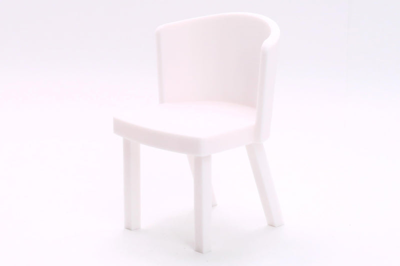1:6 Scale Modern Dining Chair – 3D Printed Dollhouse Furniture for Barbie & Play Dolls