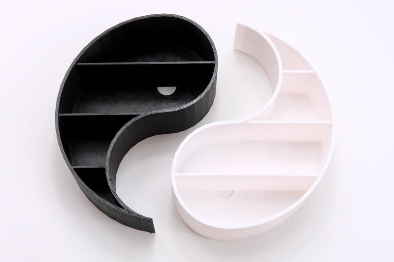 1:6 Scale Yin Yang Shelf – 3D Printed Dollhouse Furniture for Barbie & Play Dolls