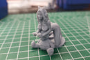 Gamer Girl with Bear - Sexy Pin-Up Fan Art - 3D Printed Miniature Figure - 32mm / 75mm / 170mm Scale - Garage Kit