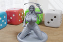 Morticia - Sexy Pin-Up Fan Art - 3D Printed Miniature Figure - 32mm / 75mm / 170mm Scale - Garage Kit