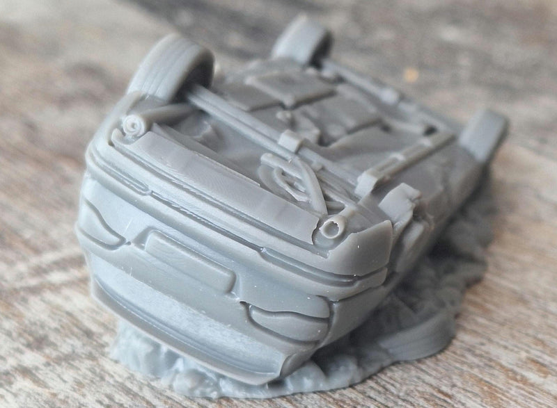 Upside Down SUV - 3D Printed Vehicle for Miniature Tabletop Wargames TTRPG