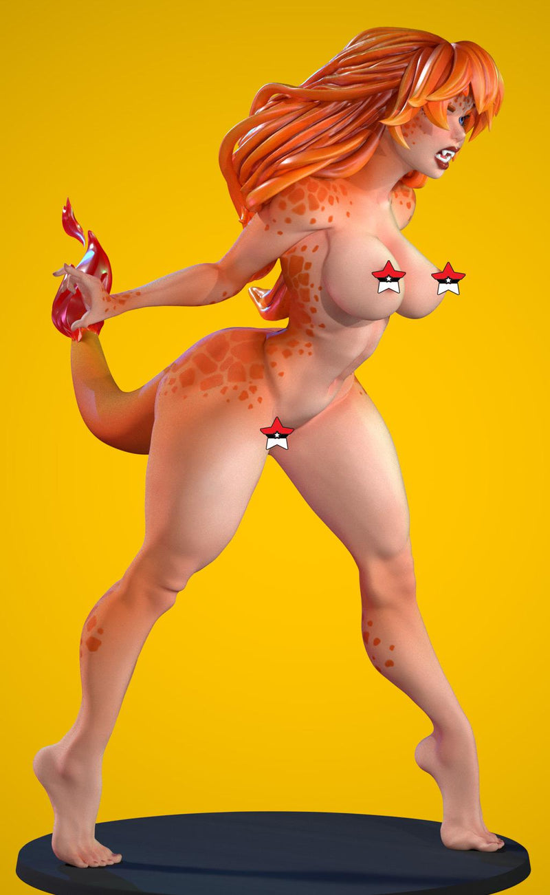 Charmelle - Sexy Pin-Up Fan Art - 3D Printed Miniature Figure - 32mm / 75mm / 170mm Scale - Garage Kit