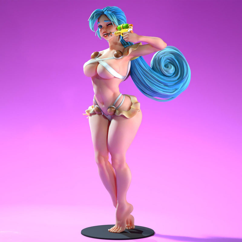 Squirtaline - Sexy Pin-Up Fan Art - 3D Printed Miniature Figure - 32mm / 75mm / 170mm Scale - Garage Kit