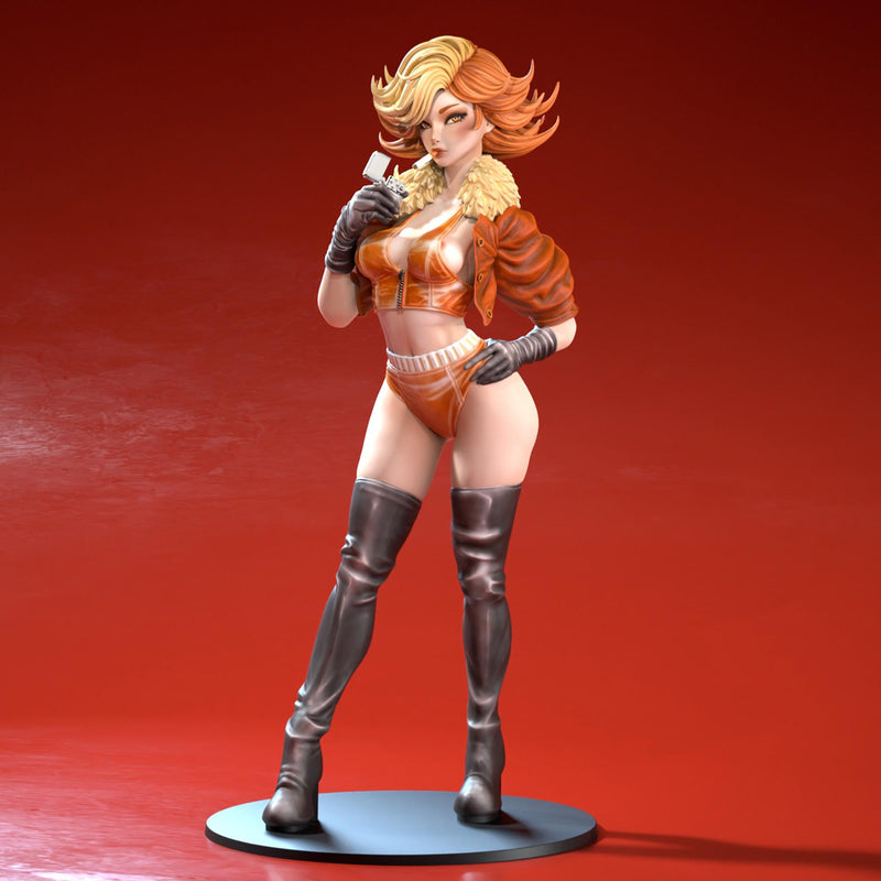 Flarya - Sexy Pin-Up Fan Art - 3D Printed Miniature Figure - 32mm / 75mm / 170mm Scale - Garage Kit