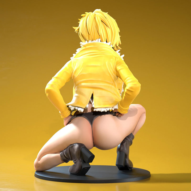 Jolina - Sexy Pin-Up Fan Art - 3D Printed Miniature Figure - 32mm / 75mm / 170mm Scale - Garage Kit