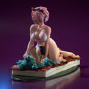 Laxie and Jiglia - Sexy Pin-Up Fan Art - 3D Printed Miniature Figure - 32mm / 75mm / 170mm Scale - Garage Kit