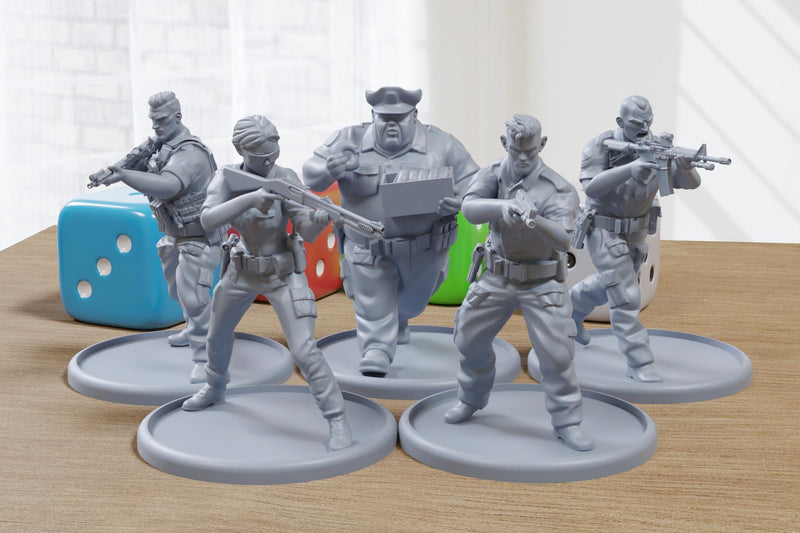 Street Enforcers - 28mm/32mm Scale 3D Printed Miniatures for Miniature Wargaming & Tabletop RPGs