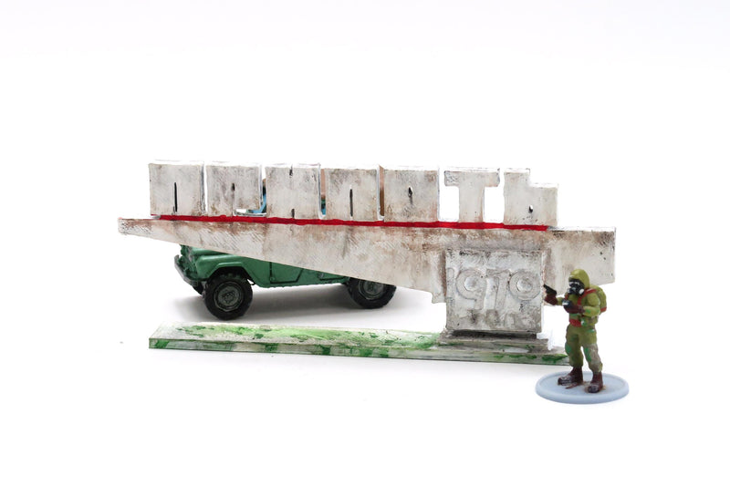 ZONA ALFA Pripyat Ghost Town Sign - 28mm RPG Miniatures Gaming Terrain