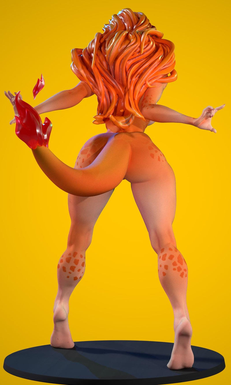 Charmelle - Sexy Pin-Up Fan Art - 3D Printed Miniature Figure - 32mm / 75mm / 170mm Scale - Garage Kit