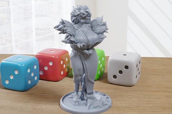 Rhok Zan Sexy Pin-Up - 3D Printed Minifigure for Fantasy Miniature Tabletop Games DND, Frostgrave 28mm / 32mm / 75mm