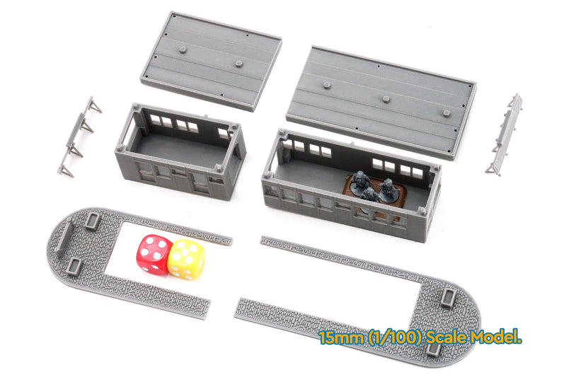 Checkpoint Charlie Berlin 1989 - 3D Printed Miniature Cold War Era Wargaming Terrain 28mm / 20mm / 15mm Scale