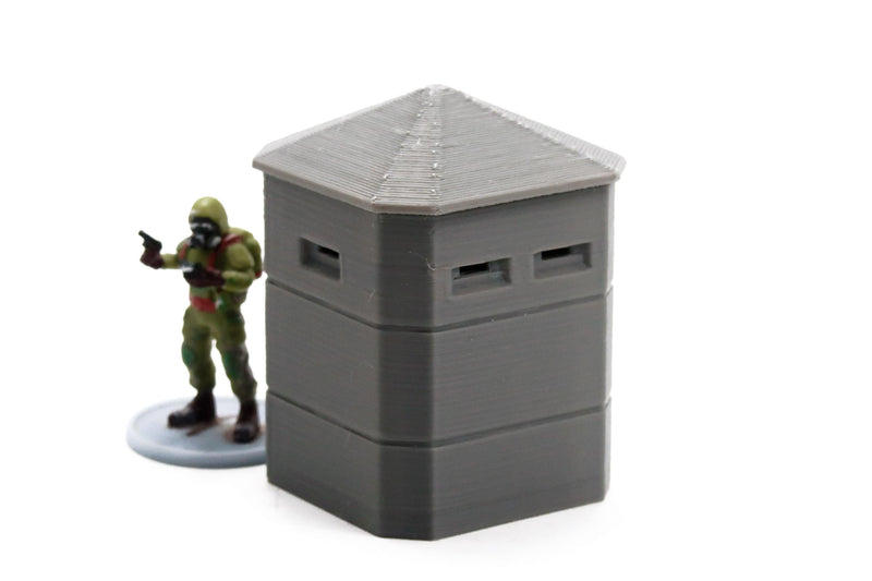 DDR / Soviet Cold War Era - Observation Bunker- 3D Printed Miniature Wargaming Terrain