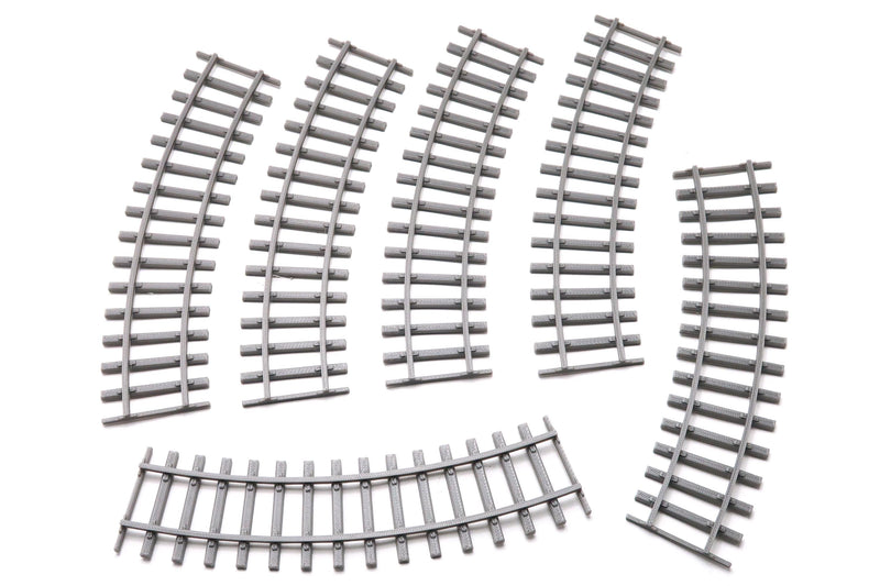 3D Printed 28mm Train Tracks for Wargaming – Curved or Straight Set of 6 | Miniature Terrain