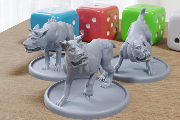 Hell Hounds - 28mm/32mm Scale 3D Printed Miniatures for Trench Warfare Darkgrim Miniature Tabletop Wargames